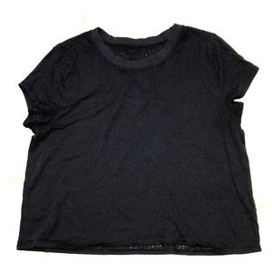 Black Lululemon Crop Top T-shirt